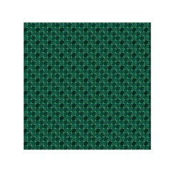 Green Pattern Square Satin Scarf (30  x 30 )