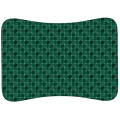 Green Pattern Velour Seat Head Rest Cushion