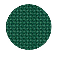 Green Pattern Mini Round Pill Box