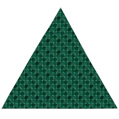 Green Pattern Wooden Puzzle Triangle