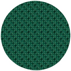 Green Pattern Wooden Puzzle Round