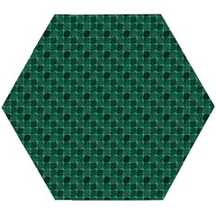 Green Pattern Wooden Puzzle Hexagon