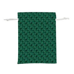 Green Pattern Lightweight Drawstring Pouch (L)