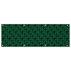 Green Pattern Banner And Sign 9  X 3  by Sparkle