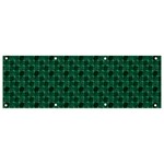 Green Pattern Banner and Sign 9  x 3  Front