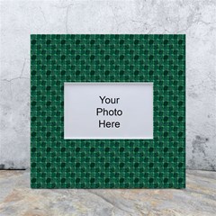 Green Pattern White Box Photo Frame 4  x 6 