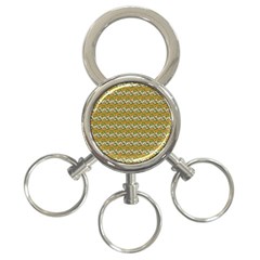 Pattern 3-Ring Key Chain