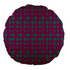 Pattern 26 Large 18  Premium Flano Round Cushions by GardenOfOphir