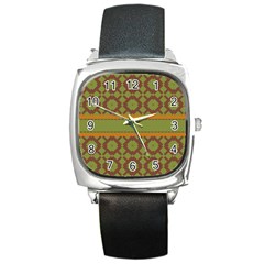 Pattern 29 Square Metal Watch by GardenOfOphir