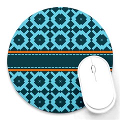 Pattern 28 Round Mousepad