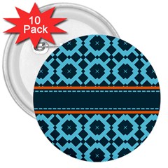 Pattern 28 3  Buttons (10 pack) 