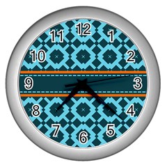 Pattern 28 Wall Clock (silver) by GardenOfOphir