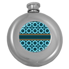 Pattern 28 Round Hip Flask (5 Oz) by GardenOfOphir