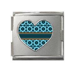 Pattern 28 Mega Link Heart Italian Charm (18mm)