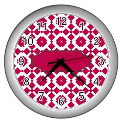 Pattern 30 Wall Clock (silver) by GardenOfOphir