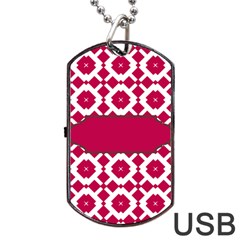 Pattern 30 Dog Tag Usb Flash (one Side)