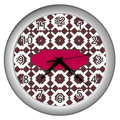 Pattern 31 Wall Clock (silver) by GardenOfOphir