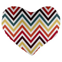 Pattern 35 Large 19  Premium Flano Heart Shape Cushions by GardenOfOphir