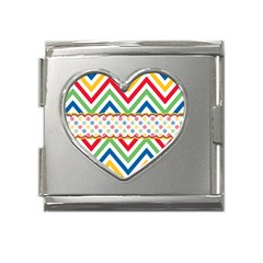 Pattern 34 Mega Link Heart Italian Charm (18mm) by GardenOfOphir