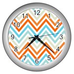 Pattern 36 Wall Clock (Silver) Front