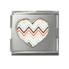 Pattern 38 Mega Link Heart Italian Charm (18mm) by GardenOfOphir