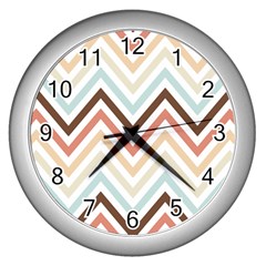 Pattern 38 Wall Clock (silver) by GardenOfOphir