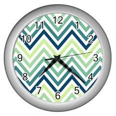 Pattern 37 Wall Clock (silver) by GardenOfOphir