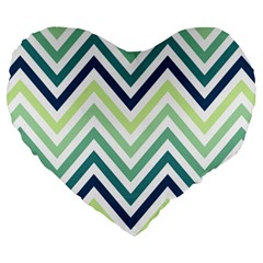 Pattern 37 Large 19  Premium Heart Shape Cushions by GardenOfOphir