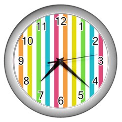 Pattern 41 Wall Clock (silver) by GardenOfOphir