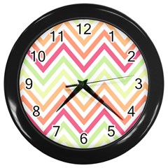 Pattern 39 Wall Clock (black) by GardenOfOphir