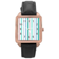 Pattern 43 Rose Gold Leather Watch  by GardenOfOphir