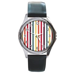 Pattern 45 Round Metal Watch by GardenOfOphir