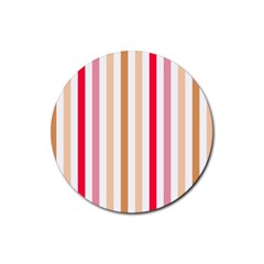 Stripe Pattern Rubber Coaster (round) by GardenOfOphir