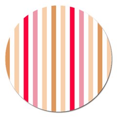 Stripe Pattern Magnet 5  (round) by GardenOfOphir