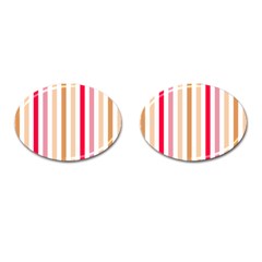 Stripe Pattern Cufflinks (oval) by GardenOfOphir