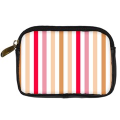 Stripe Pattern Digital Camera Leather Case by GardenOfOphir