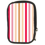 Stripe Pattern Compact Camera Leather Case Front