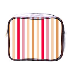 Stripe Pattern Mini Toiletries Bag (one Side) by GardenOfOphir