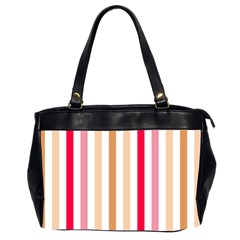 Stripe Pattern Oversize Office Handbag (2 Sides) by GardenOfOphir