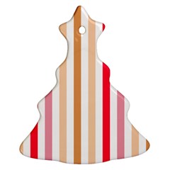 Stripe Pattern Christmas Tree Ornament (two Sides) by GardenOfOphir