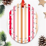 Stripe Pattern Ornament (Oval Filigree) Front