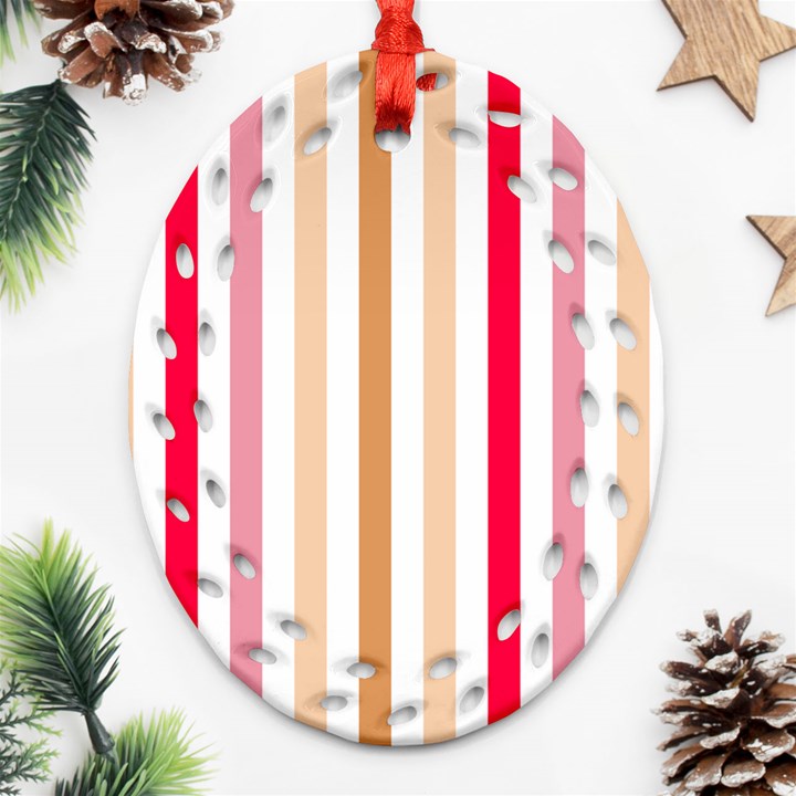 Stripe Pattern Ornament (Oval Filigree)