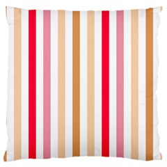 Stripe Pattern Large Cushion Case (one Side) by GardenOfOphir