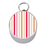 Stripe Pattern Mini Silver Compasses Front