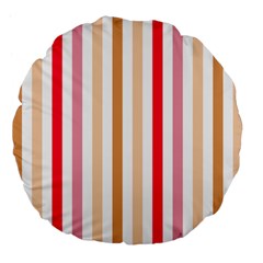 Stripe Pattern Large 18  Premium Flano Round Cushions by GardenOfOphir