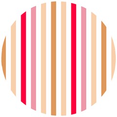 Stripe Pattern Wooden Puzzle Round by GardenOfOphir