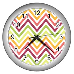 Pattern 40 Wall Clock (silver) by GardenOfOphir