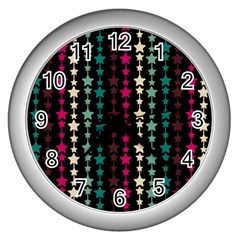 Pattern 48 Wall Clock (silver) by GardenOfOphir