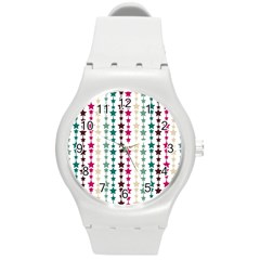 Pattern 49 Round Plastic Sport Watch (m) by GardenOfOphir