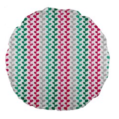 Pattern 52 Large 18  Premium Flano Round Cushions by GardenOfOphir